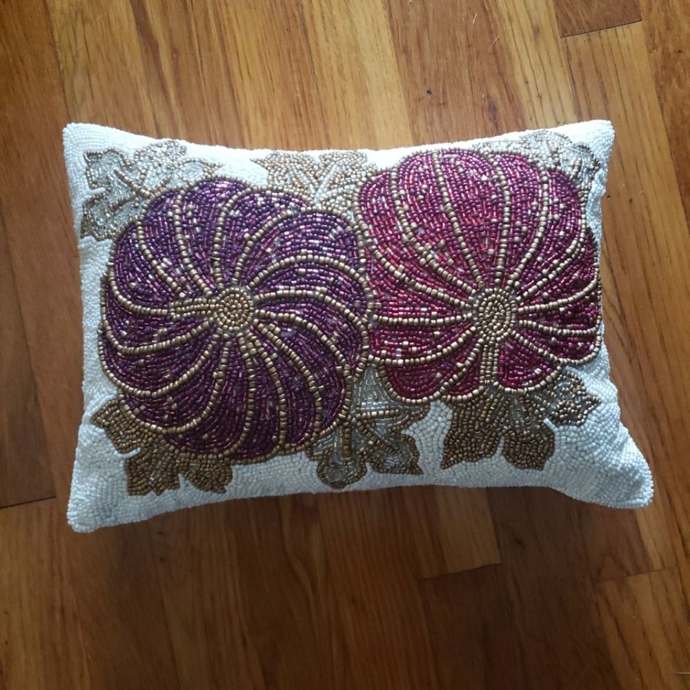 Beaded Decorative Pillow